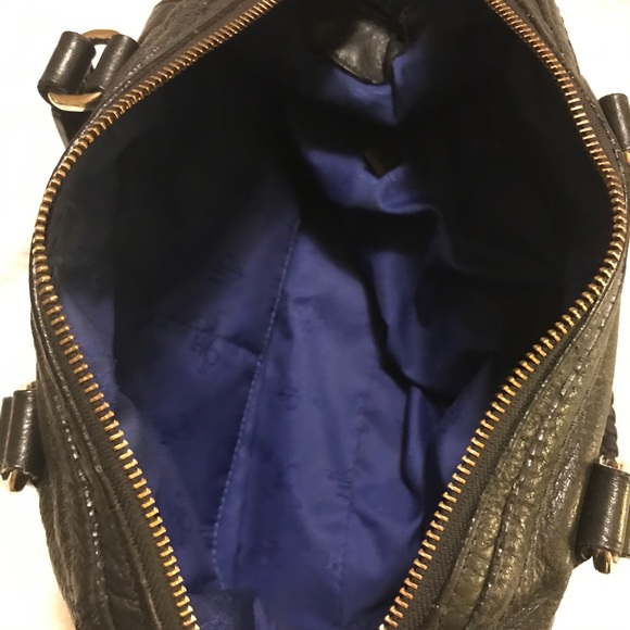 Cole Haan Black Leather Satchel Handbag - Picture 6 of 13